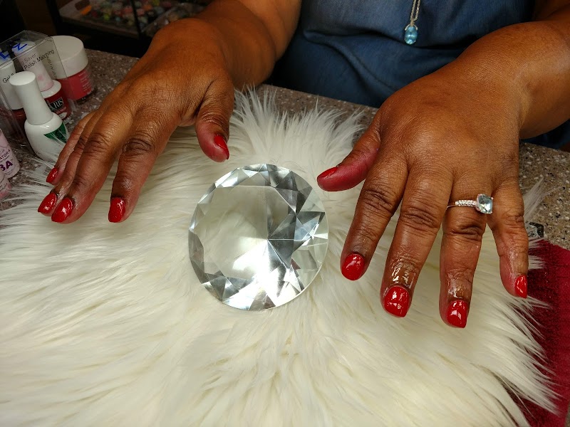 Acrylic nail extensions with clean finish