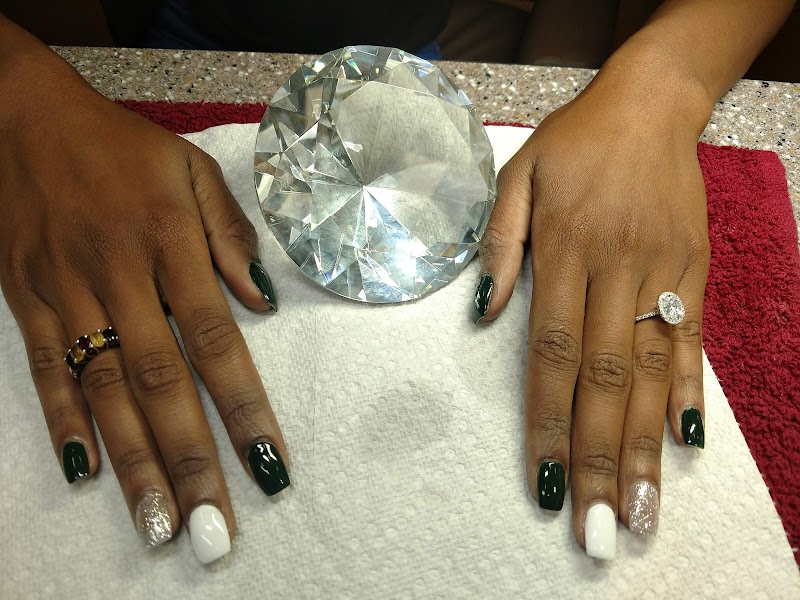 Detailed nail design with accent nail art