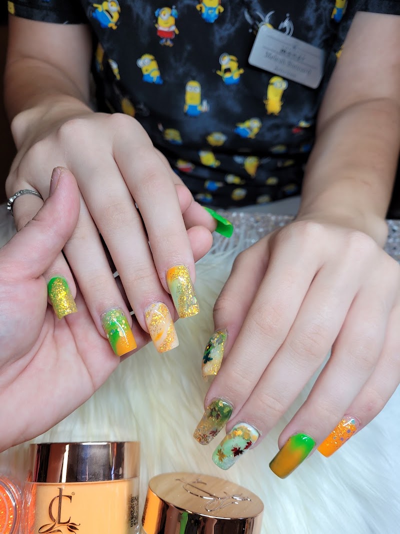 Custom nail design with creative patterns